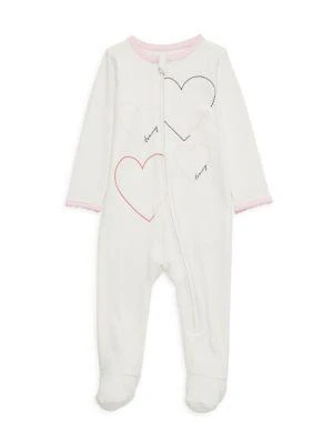 商品Tommy Hilfiger|Baby Girl's Logo Heart Graphic Footie,价格¥169,第1张图片