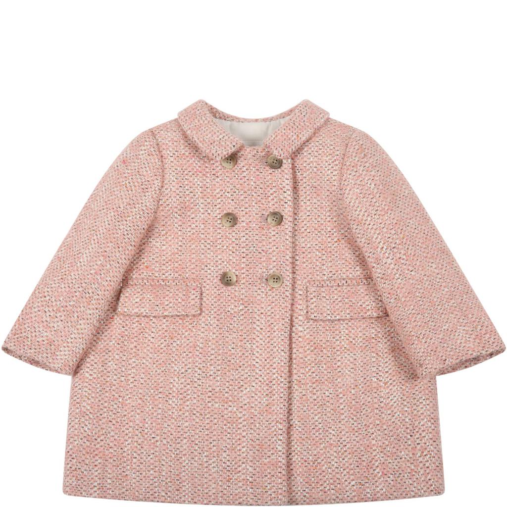 Bonpoint Pink Coat For Baby Girl商品第1张图片规格展示