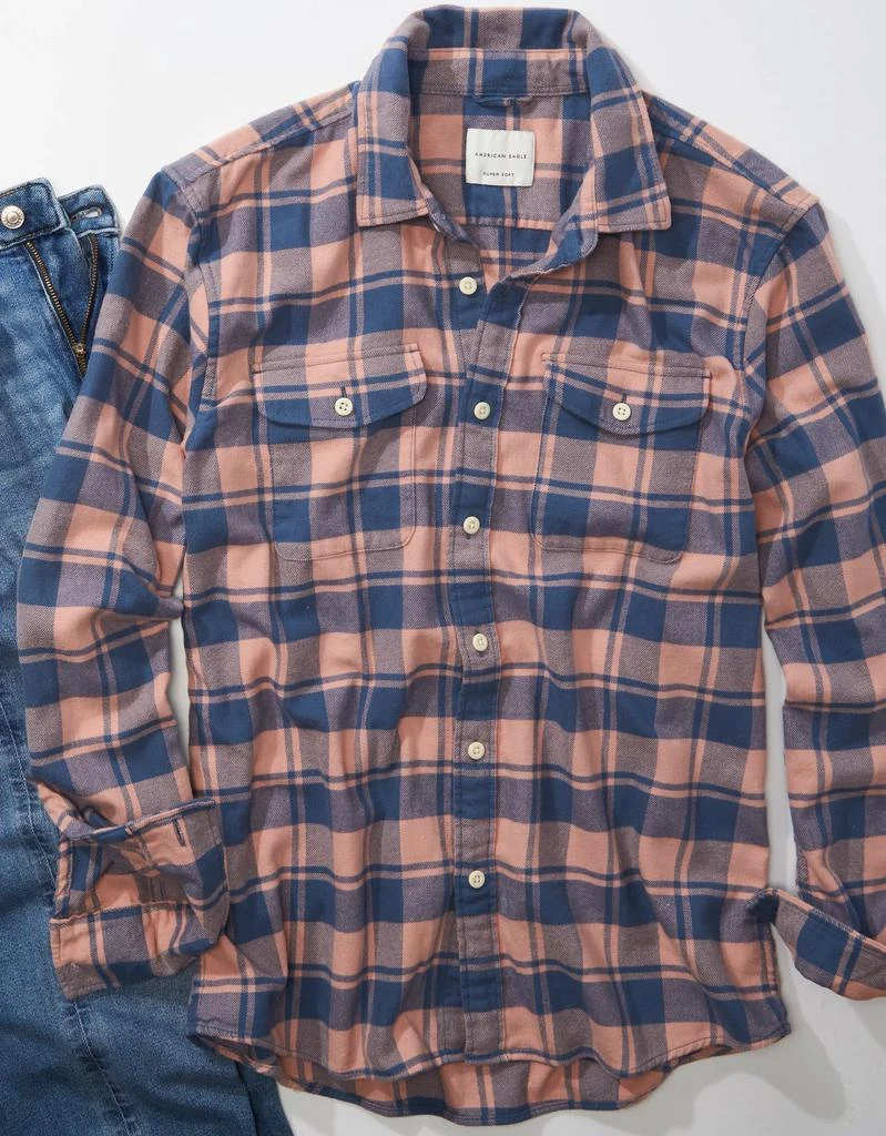 商品AE|AE Super Soft Flannel Shirt,价格¥152,第1张图片