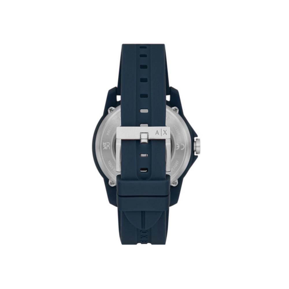 商品Armani Exchange|Men's Automatic in Navy Case with Navy Silicone Strap Watch, 44mm,价格¥1761,第6张图片详细描述