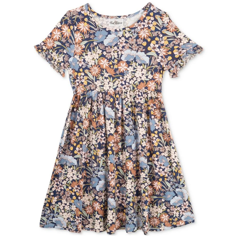 商品Rare Editions|Big Girls Floral Dress & Crochet Vest,价格¥204,第3张图片详细描述