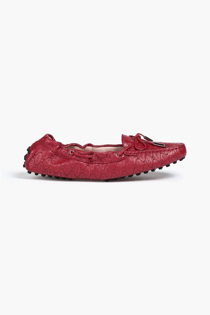 商品Tod's|+ Alber Elbaz Heaven Laccetto logo-embossed leather loafers,价格¥1456-¥2424,第1张图片