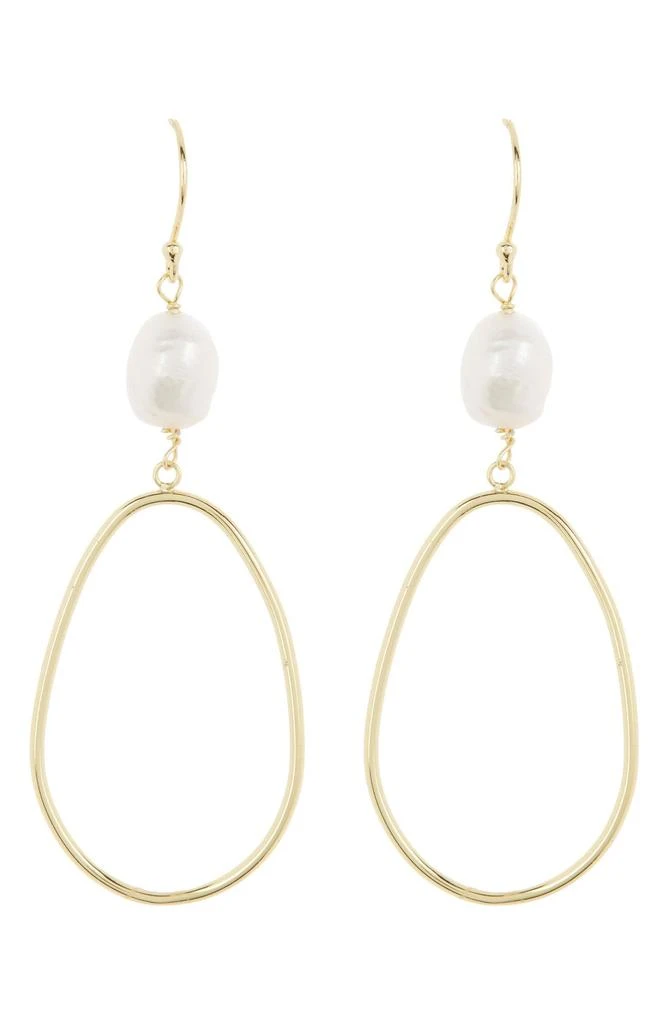 商品Argento Vivo Sterling Silver|Imitation Pearl Ring Drop Earrings,价格¥105,第1张图片