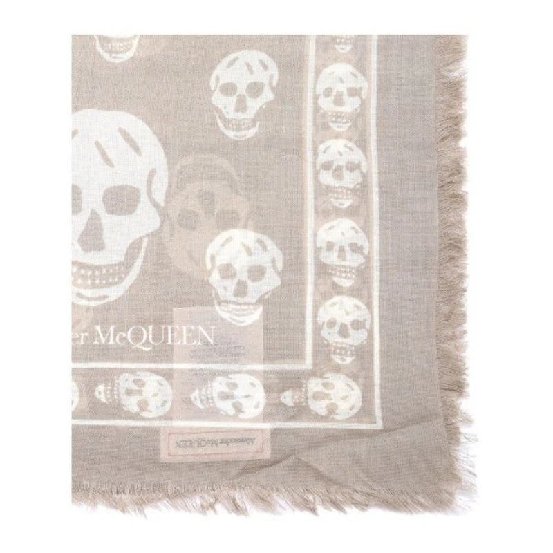 Alexander McQueen 亚历山大·麦昆 女士骷髅头印花围巾 557717-3943Q-9578 商品