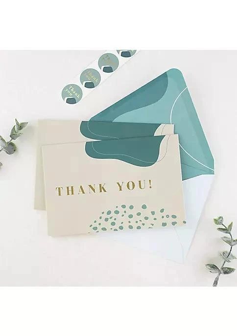 商品Rileys & Co.|Co. Thank You Stickers Roll 500 Count Gold Foil   Envelope Seals For Small Business Bubble Mailers Baby Shower Wedding Gift Cards Graduation Sage Green,价格¥76,第5张图片详细描述