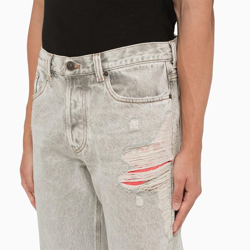 Regular jeans in light grey denim商品第5张图片规格展示