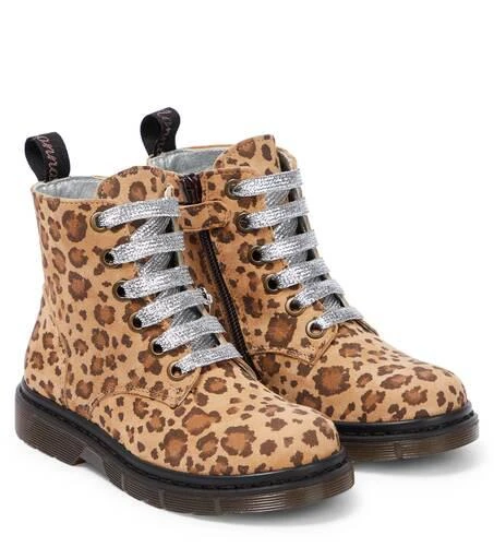 商品MONNALISA|Leopard-print leather boots,价格¥1396,第1张图片