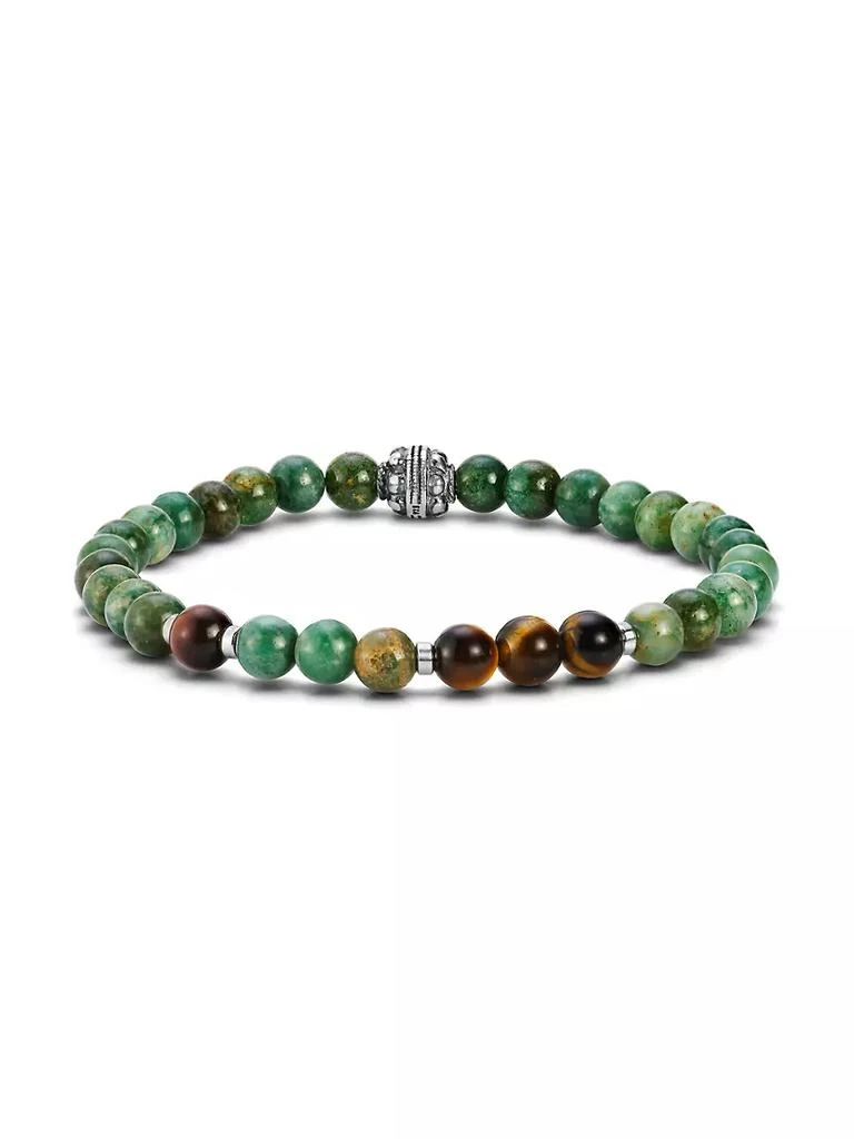 商品Jonas Studio|Sterling Silver, Jade & Tiger's Eye Bead Bracelet,价格¥1313,第1张图片