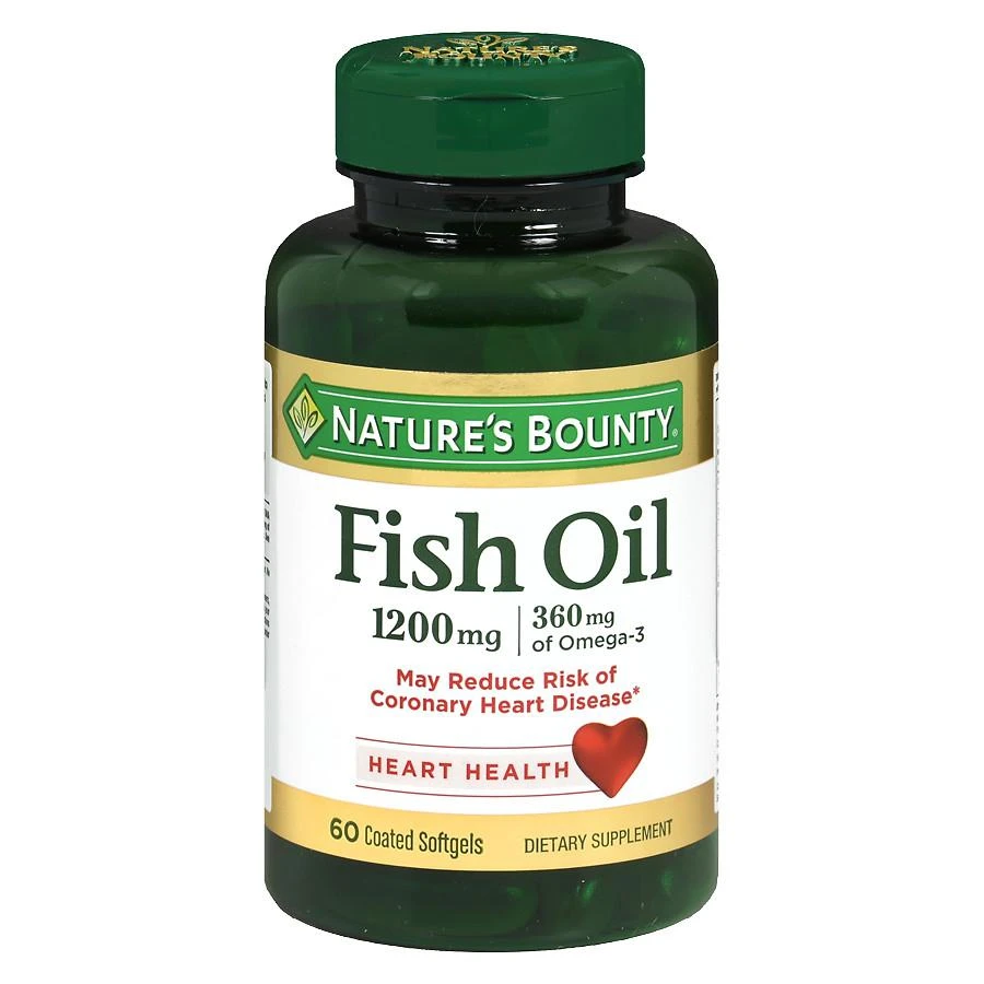 商品Nature's Bounty|Odorless Fish Oil 1200 mg Dietary Supplement Softgels,价格¥82,第1张图片