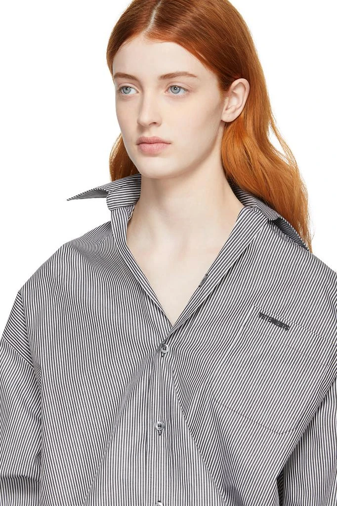 商品Vetements|White & Grey Stripe Small Collar Shirt,价格¥2428,第4张图片详细描述