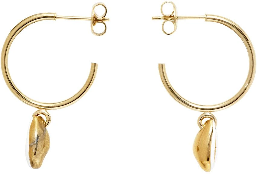 商品Isabel Marant|White & Gold New Amer Earrings,价格¥403,第1张图片