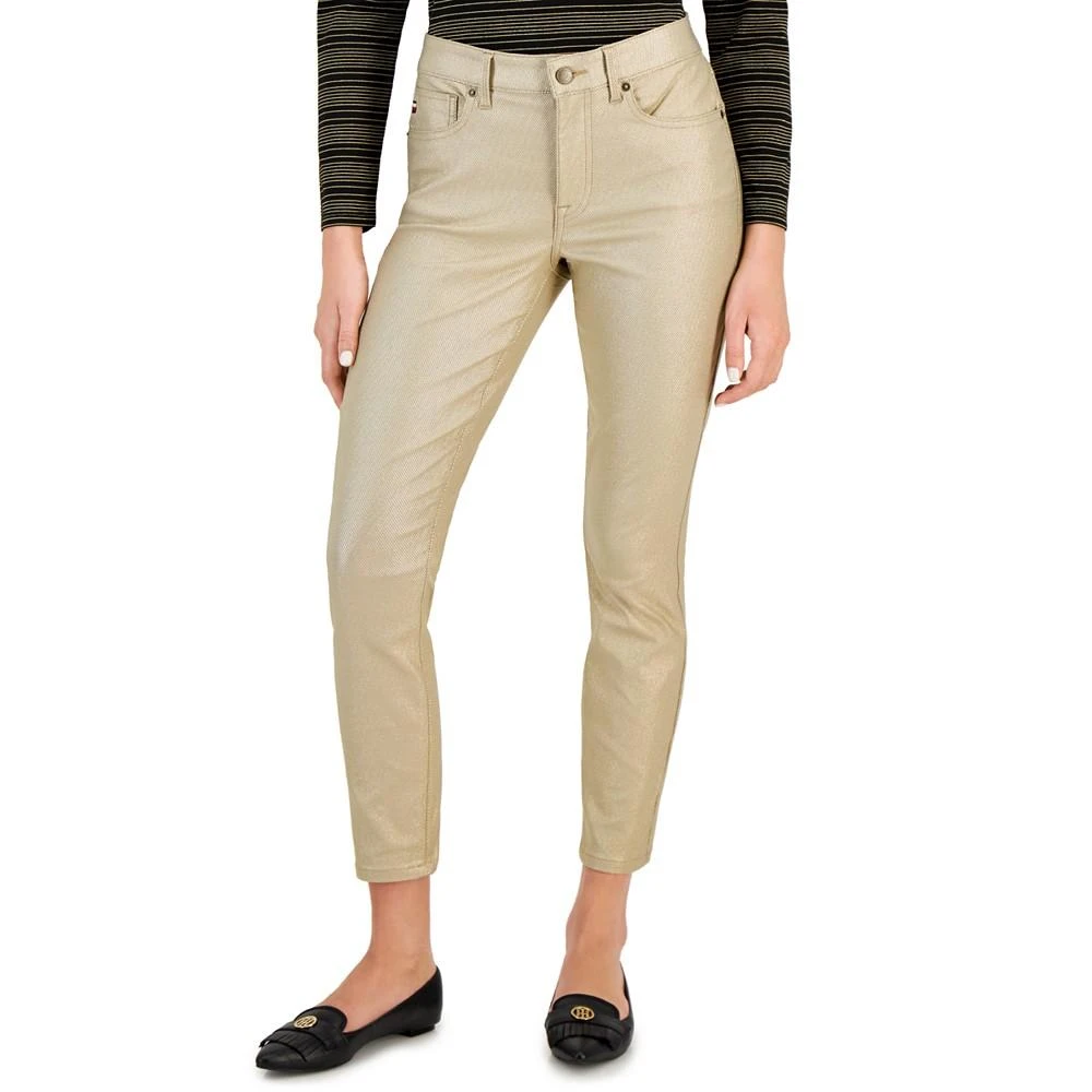 商品Tommy Hilfiger|Women's Tribeca Skinny-Leg Ankle Metallic Jeans,价格¥250,第1张图片