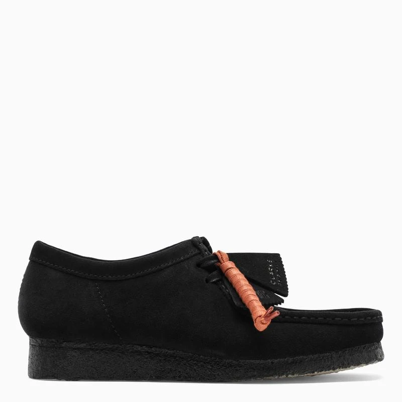 商品Clarks|Black suede low derby shoes,价格¥835,第1张图片