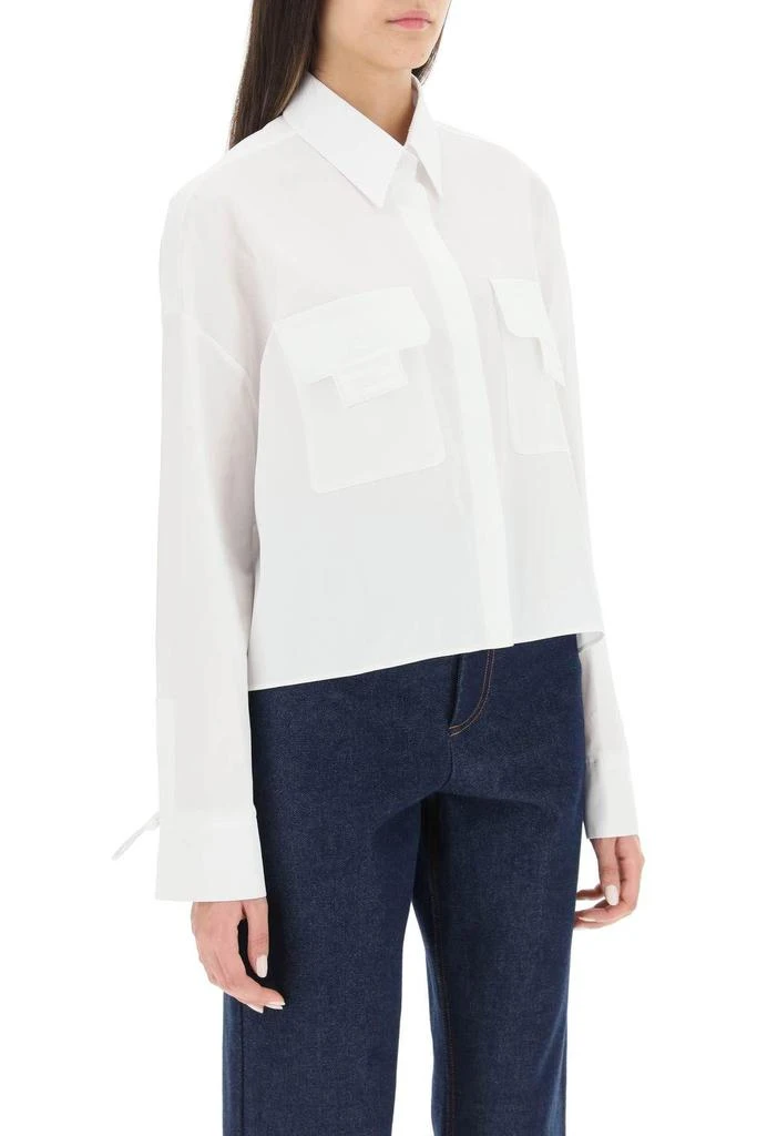 商品Fendi|CROPPED SHIRT WITH FF BAGUETTE DETAILS,价格¥4084,第3张图片详细描述