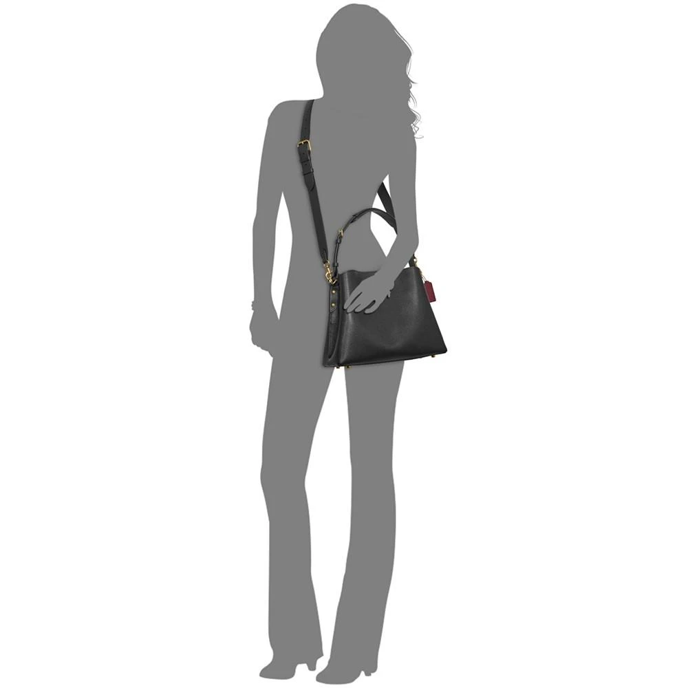 商品Coach|女式 蔻驰 纯色亮面纹理 单肩包,价格¥2967,第5张图片详细描述
