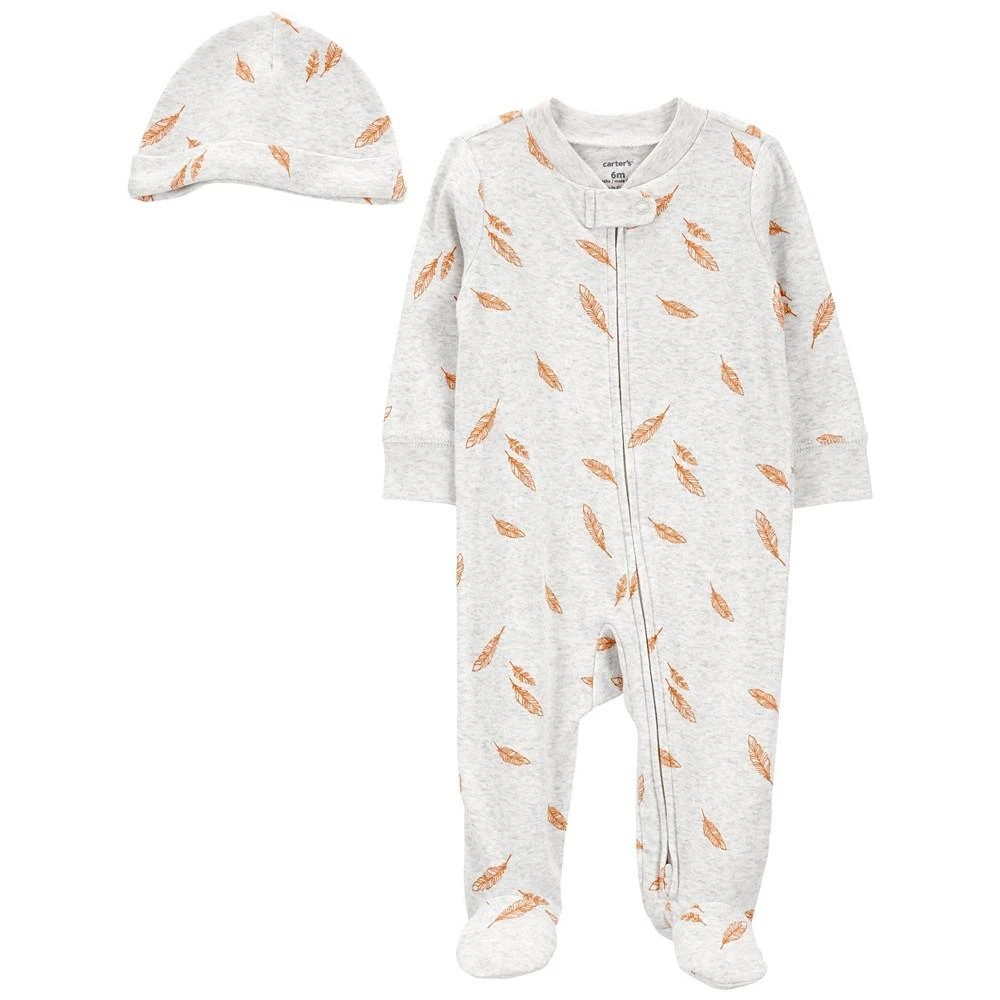 商品Carter's|Baby Boys or Baby Girls Sleep and Play and Cap, 2 Piece Set,价格¥75,第1张图片