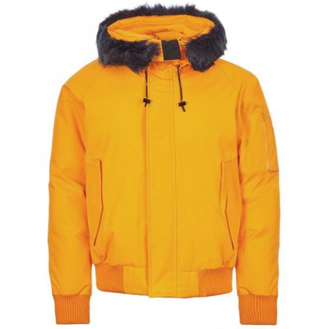 Kenzo Men's Orange Padded Fur Hooded Parka Jacket商品第1张图片规格展示