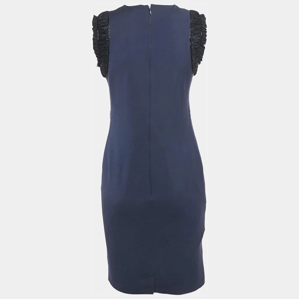 商品[二手商品] DSQUARED2|Dsquared2 Navy Blue Wool Blend Embellished Sleeve Sheath Dress M,价格¥1008,第2张图片详细描述