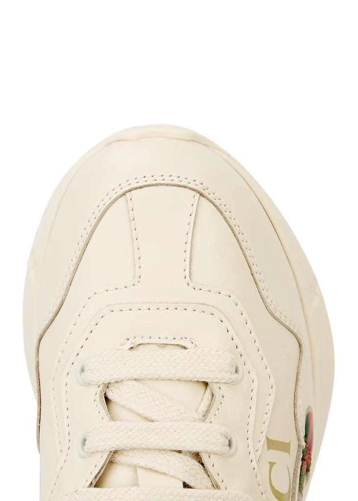 商品Gucci|KIDS Rhyton ecru leather sneakers,价格¥4076,第4张图片详细描述
