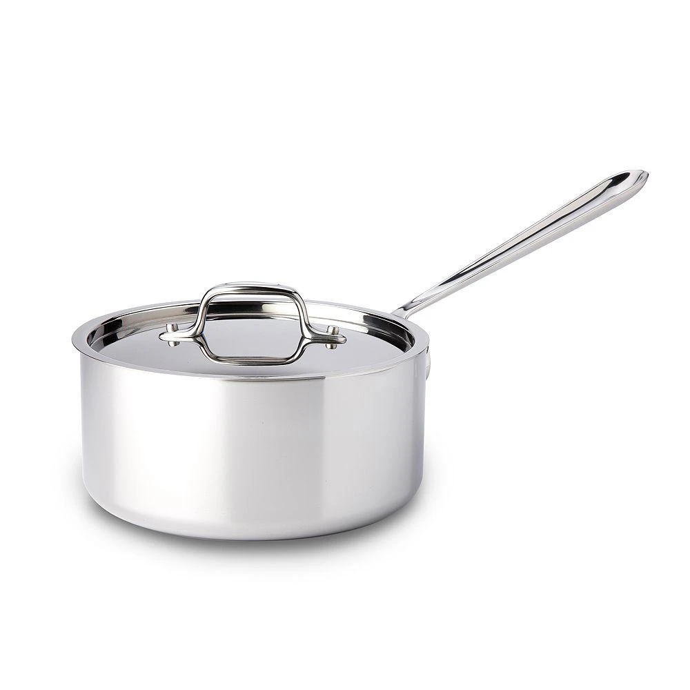 商品All-Clad|Stainless Steel 3-Quart Saucepan with Lid,价格¥897,第1张图片