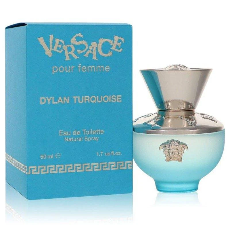 商品Versace|Versace Pour Femme Dylan Turquoise by Versace Eau De Toilette Spray for Women 1.7OZ,价格¥440,第1张图片