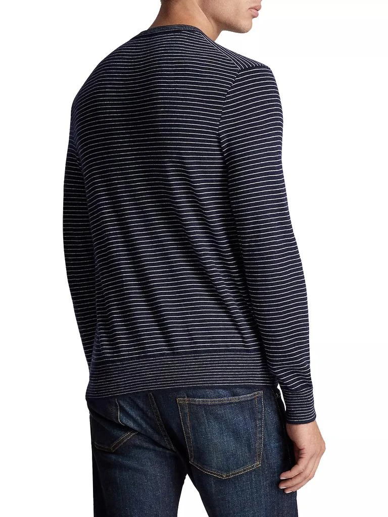 商品Ralph Lauren|Purple Label Striped Cashmere Pullover,价格¥4859,第4张图片详细描述