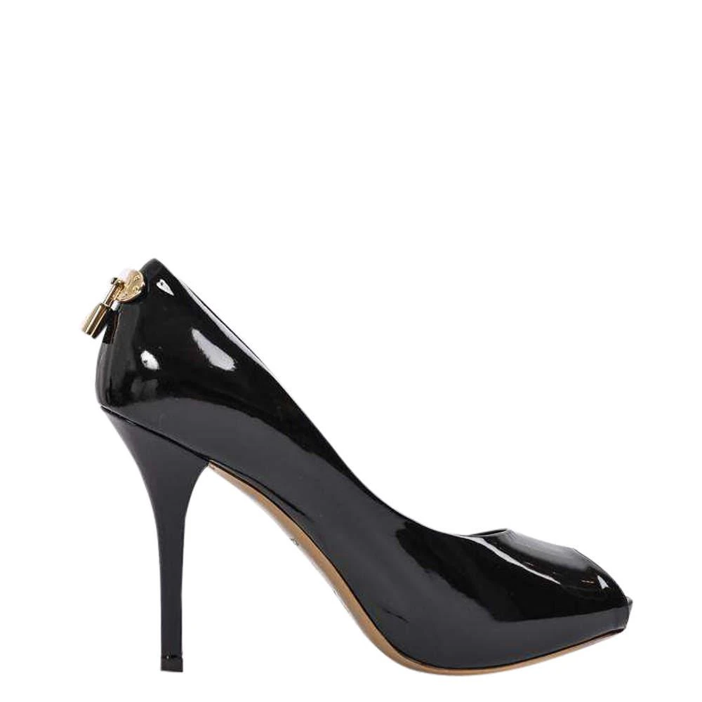 Louis Vuitton Black Patent Leather Oh Really! Peep Toe Platform Pumps Size 38 商品