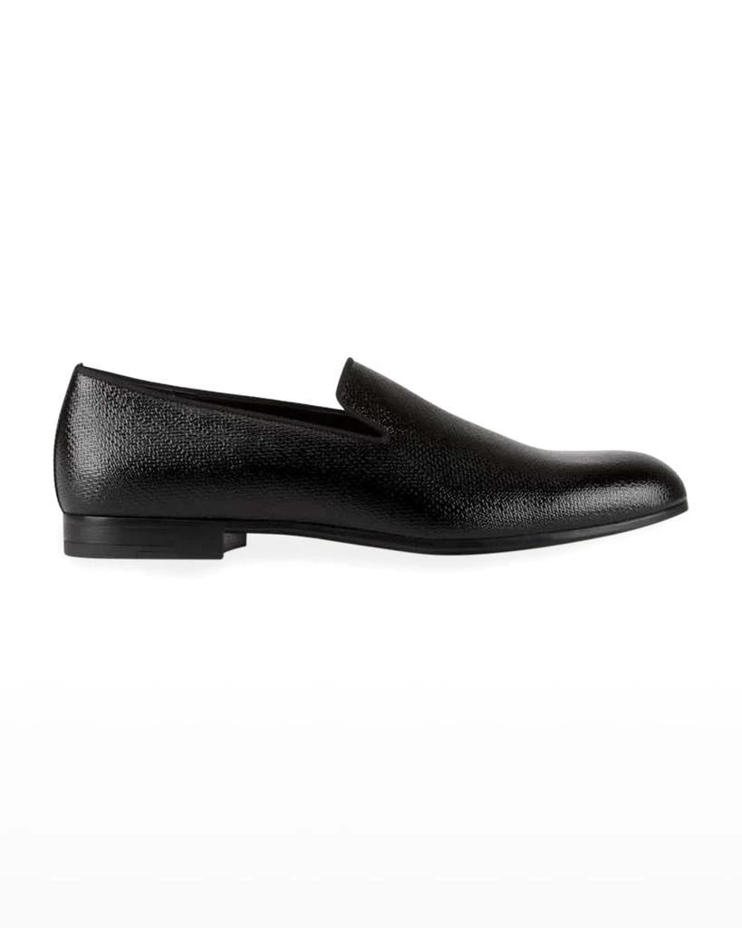 商品Giorgio Armani|Men's Textured Formal Smoking Slippers,价格¥5808,第1张图片