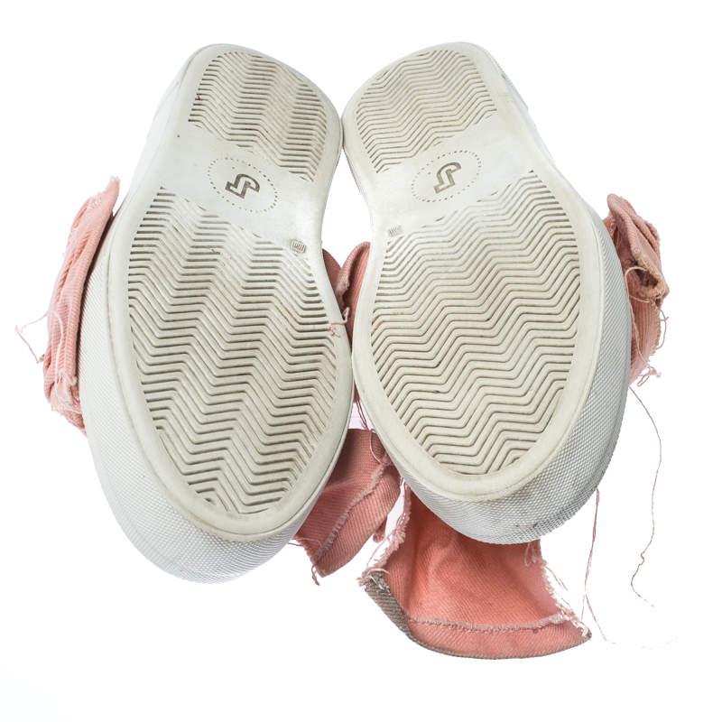 Joshua Sanders Light Pink Canvas Bow Slip On Sneakers Size 40商品第6张图片规格展示