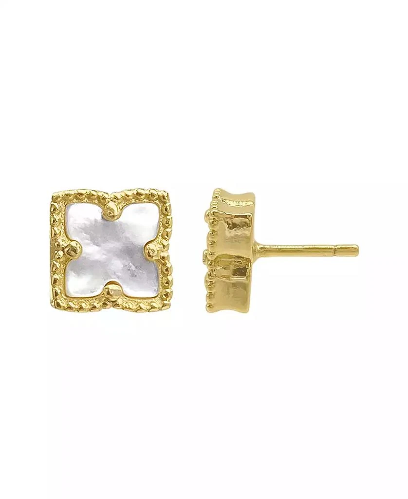 商品ADORNIA|Mother of Imitation Pearl Gold-Tone Flower Stud Earrings,价格¥135,第2张图片详细描述