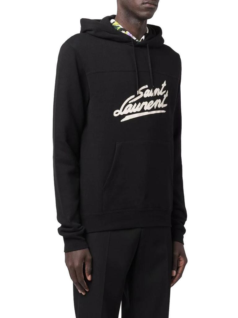 商品Yves Saint Laurent|Saint L AU Rent Men's  Black Cotton Sweatshirt,价格¥5206-¥5248,第4张图片详细描述