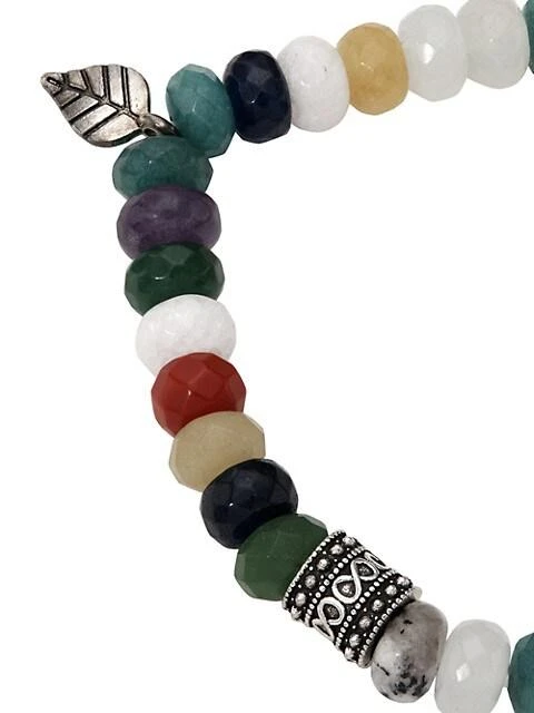 商品Sydney Evan|14K White Gold & Azurite Beaded Stretch Bracelet,价格¥3651,第4张图片详细描述