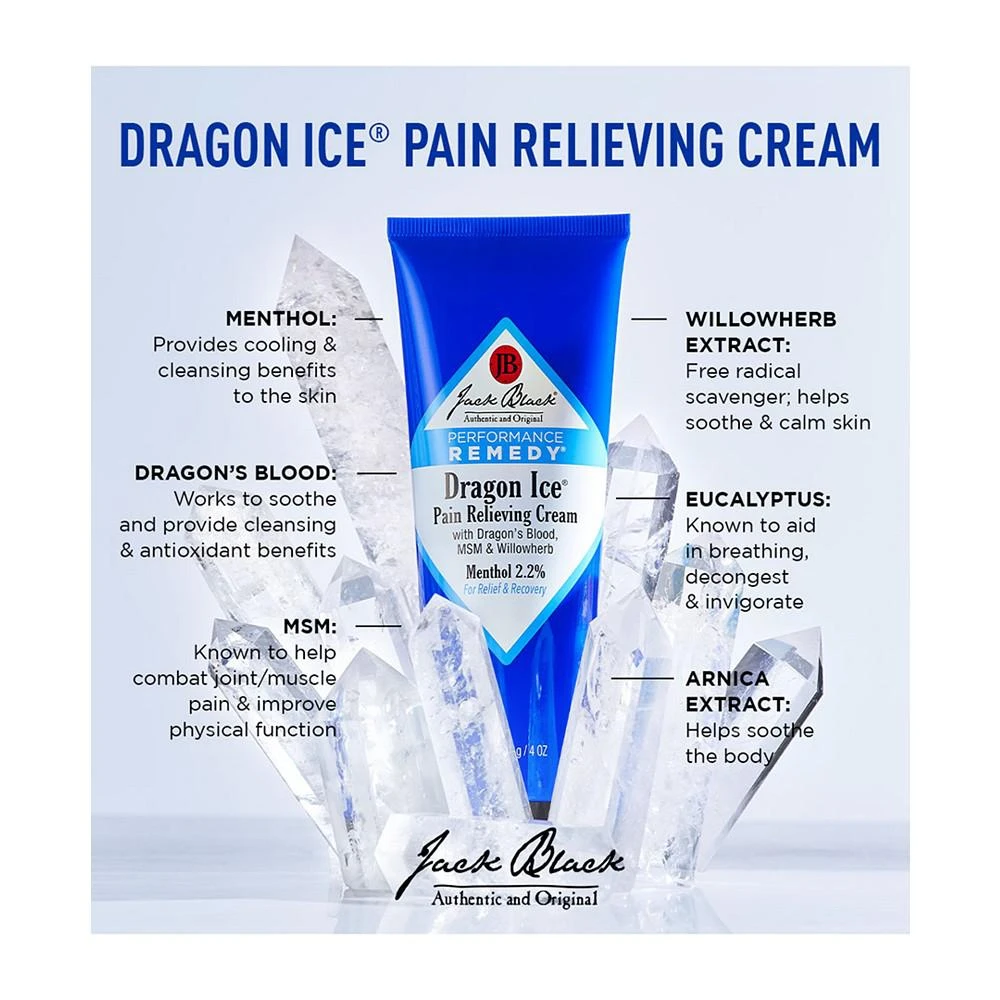 商品Jack Black|Dragon Ice Pain Relieving Cream, 4-oz.,价格¥196,第3张图片详细描述