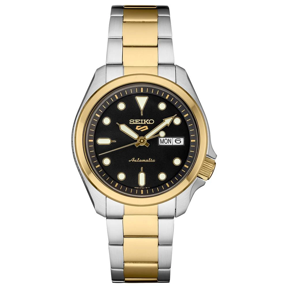 商品Seiko|Men's Automatic 5 Sports Two-Tone Stainless Steel Bracelet Watch 40mm,价格¥2419,第1张图片