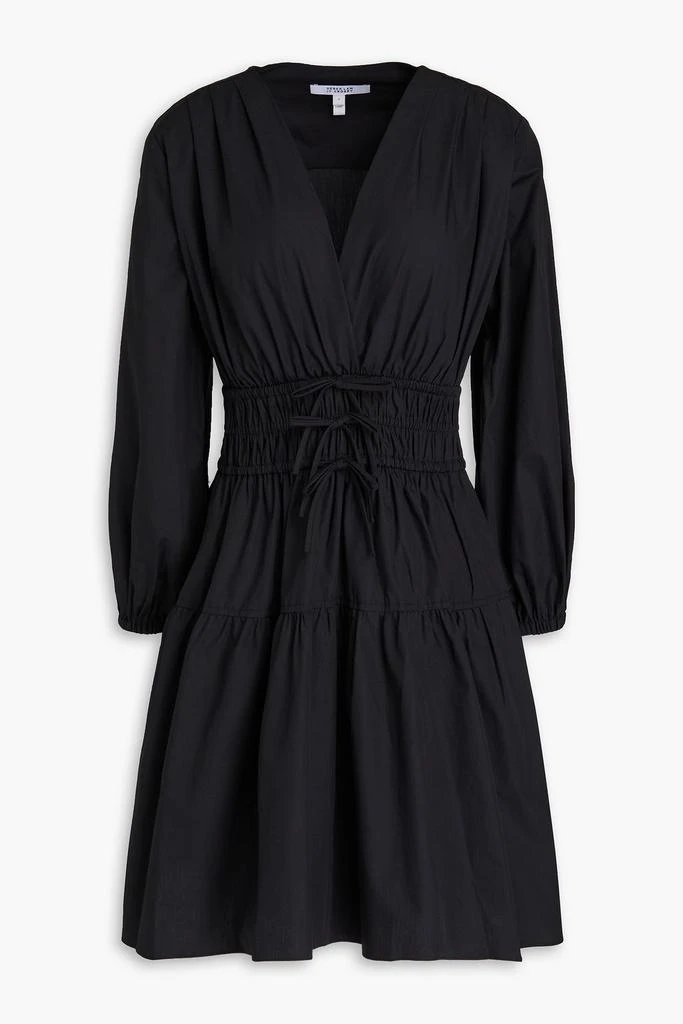 商品Derek Lam|Bow-detailed cotton-poplin mini dress,价格¥1666,第1张图片