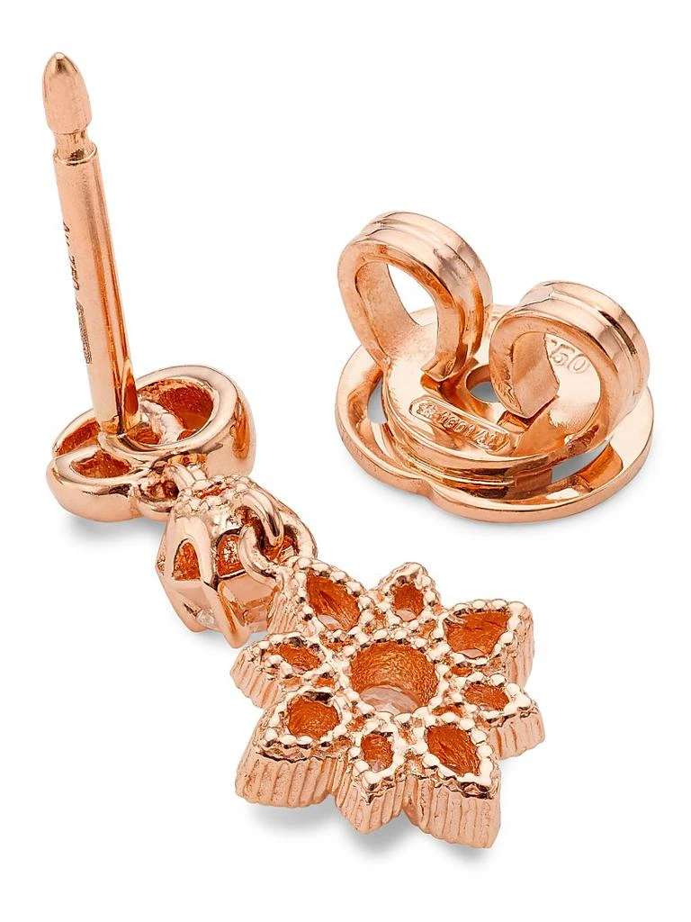 商品Gucci|Gucci Flora 18K Rose Gold & Diamond Drop Earrings,价格¥23916,第3张图片详细描述