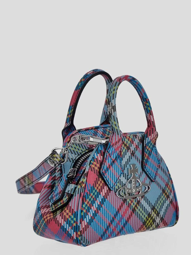 商品Vivienne Westwood|Vivienne Westwood Orb Plaque Checked Tote Bag,价格¥2471,第3张图片详细描述