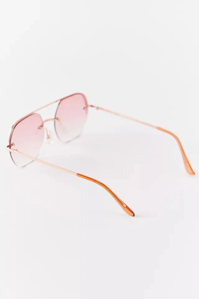 商品Urban Outfitters|Lovely Day Rimless Aviator Sunglasses,价格¥38,第3张图片详细描述