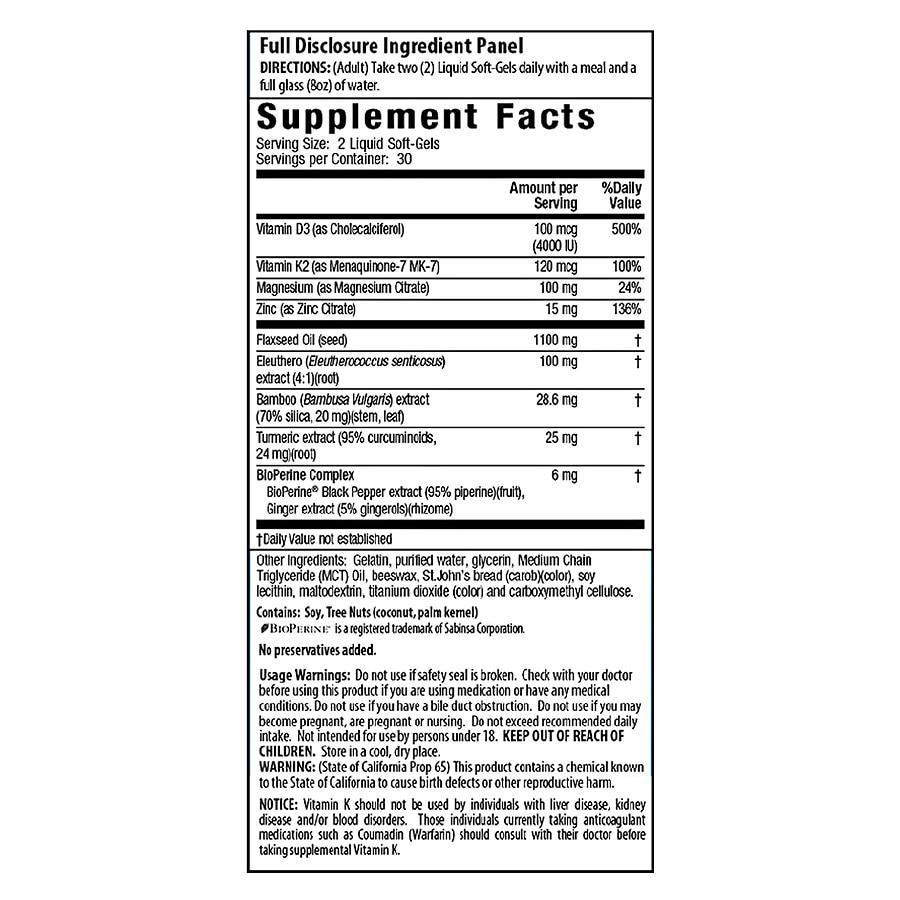 商品Irwin Naturals|High Potency D3 & K2 Complex,价格¥110,第4张图片详细描述