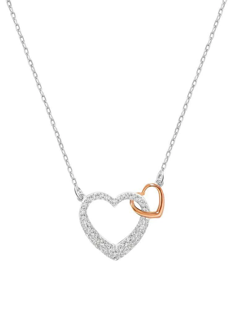 商品Swarovski|水晶和18k玫瑰金心形吊坠项链,价格¥473,第2张图片详细描述