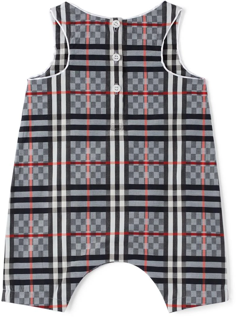 商品Burberry|灰色 Chequerboard 婴儿连体衣套装,价格¥1479,第4张图片详细描述