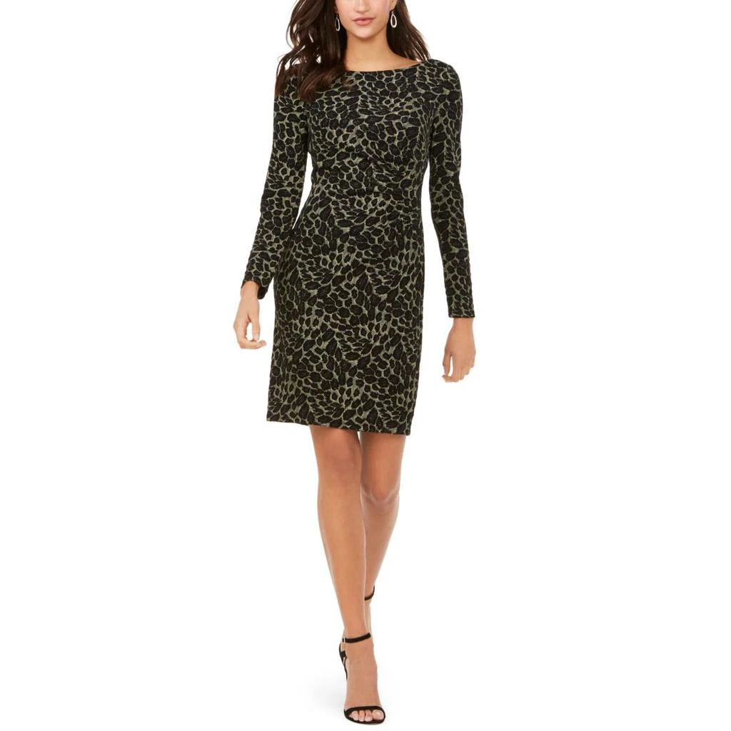 商品Vince Camuto|Vince Camuto Womens Animal Print Glitter Sheath Dress,价格¥389,第1张图片