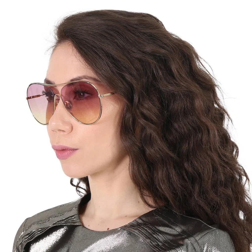 商品Victoria Beckham|Purple Gradient Round Ladies Sunglasses VB131S 707 63,价格¥450,第2张图片详细描述