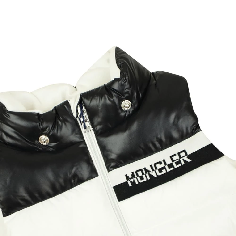 商品Moncler|Snow White & Black Nurow Padded Gilet,价格¥2902,第2张图片详细描述