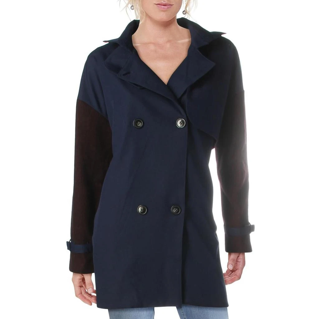 商品Dance & Marvel|Dance & Marvel Womens Wool Blend Lightweight Trench Coat,价格¥100,第1张图片