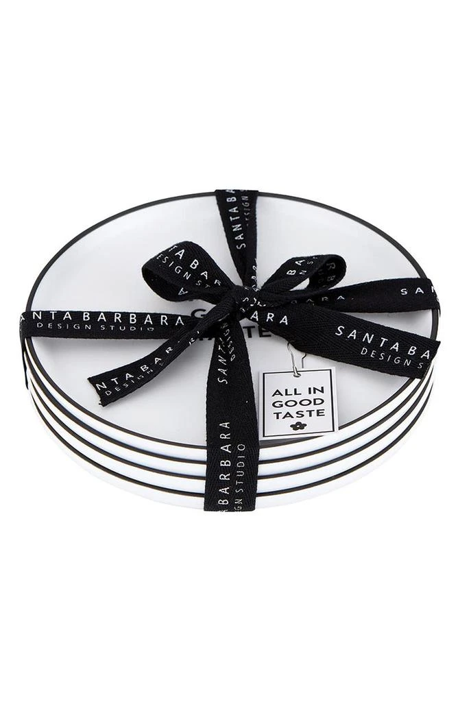 商品CREATIVE BRANDS|Set of 4 All in Good Taste Melamine Plates,价格¥104,第2张图片详细描述