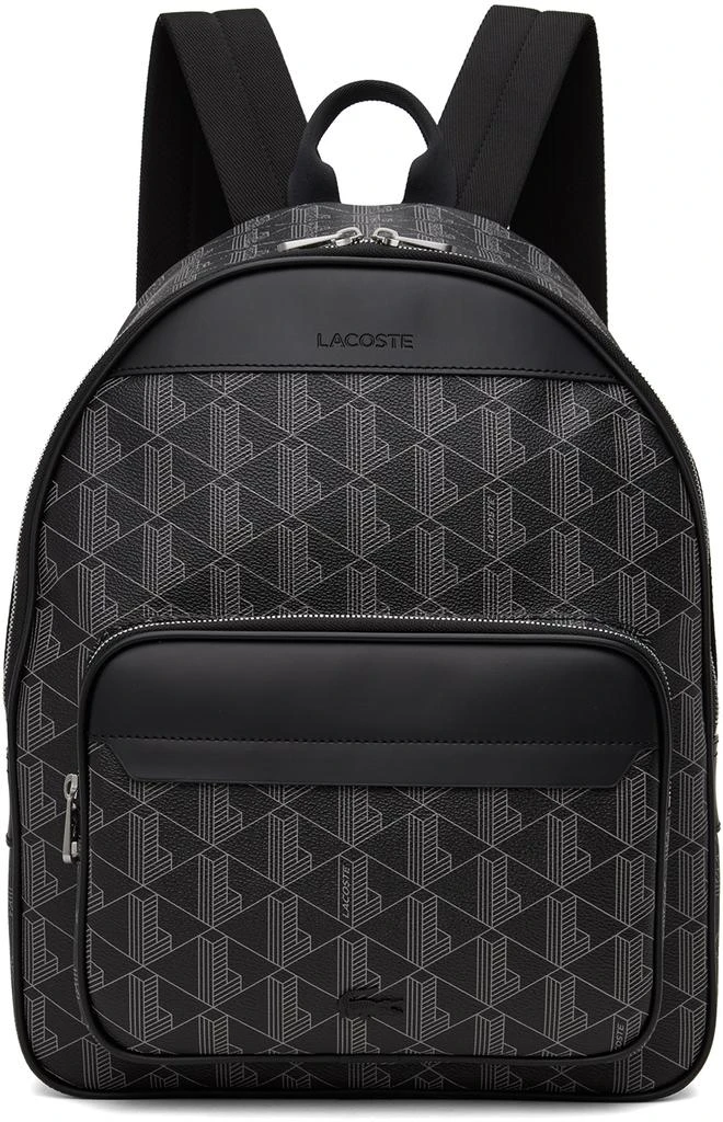 商品Lacoste|Black 'The Blend' Monogram Backpack,价格¥1440,第1张图片