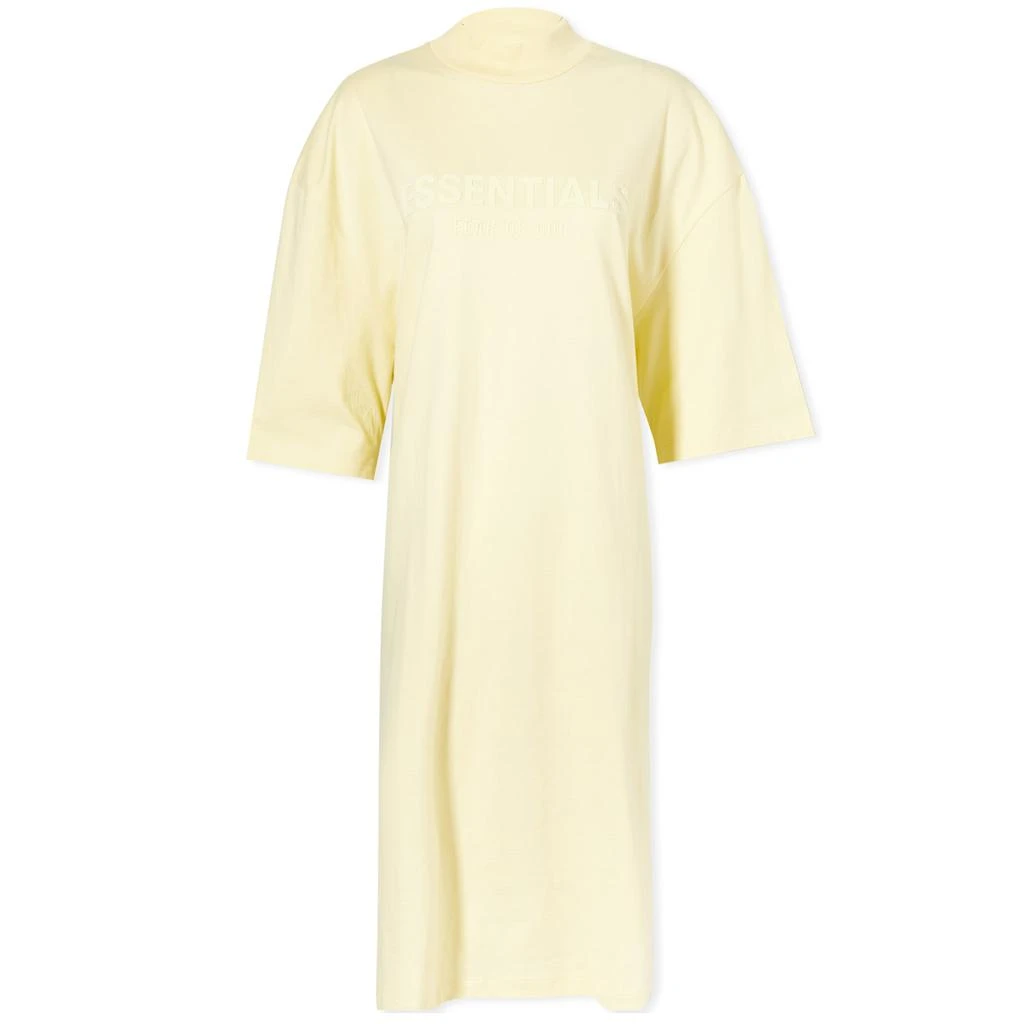 商品Essentials|Fear of God ESSENTIALS Short Sleeve Logo Dress - Canary,价格¥265,第1张图片