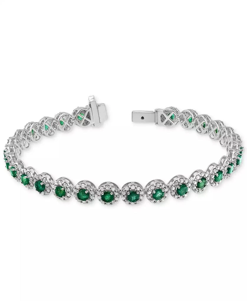 商品Macy's|Sapphire (5-1/2 ct. t.w.) & Diamond (3 ct. t.w) Tennis Bracelet in 14k White Gold (Also in Ruby and Emerald),价格¥29986,第3张图片详细描述