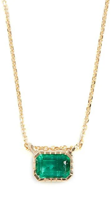 商品Jennie Kwon 设计|14k Emerald Lexie 项链,价格¥7492,第5张图片详细描述